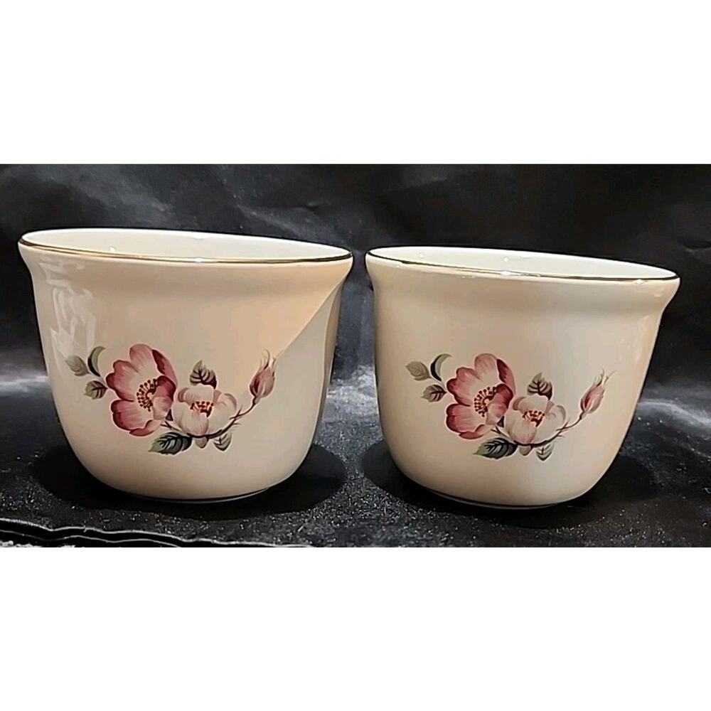 Set Of 2 House Of Webster Briar Rose Mugs 3" Tall Vntg